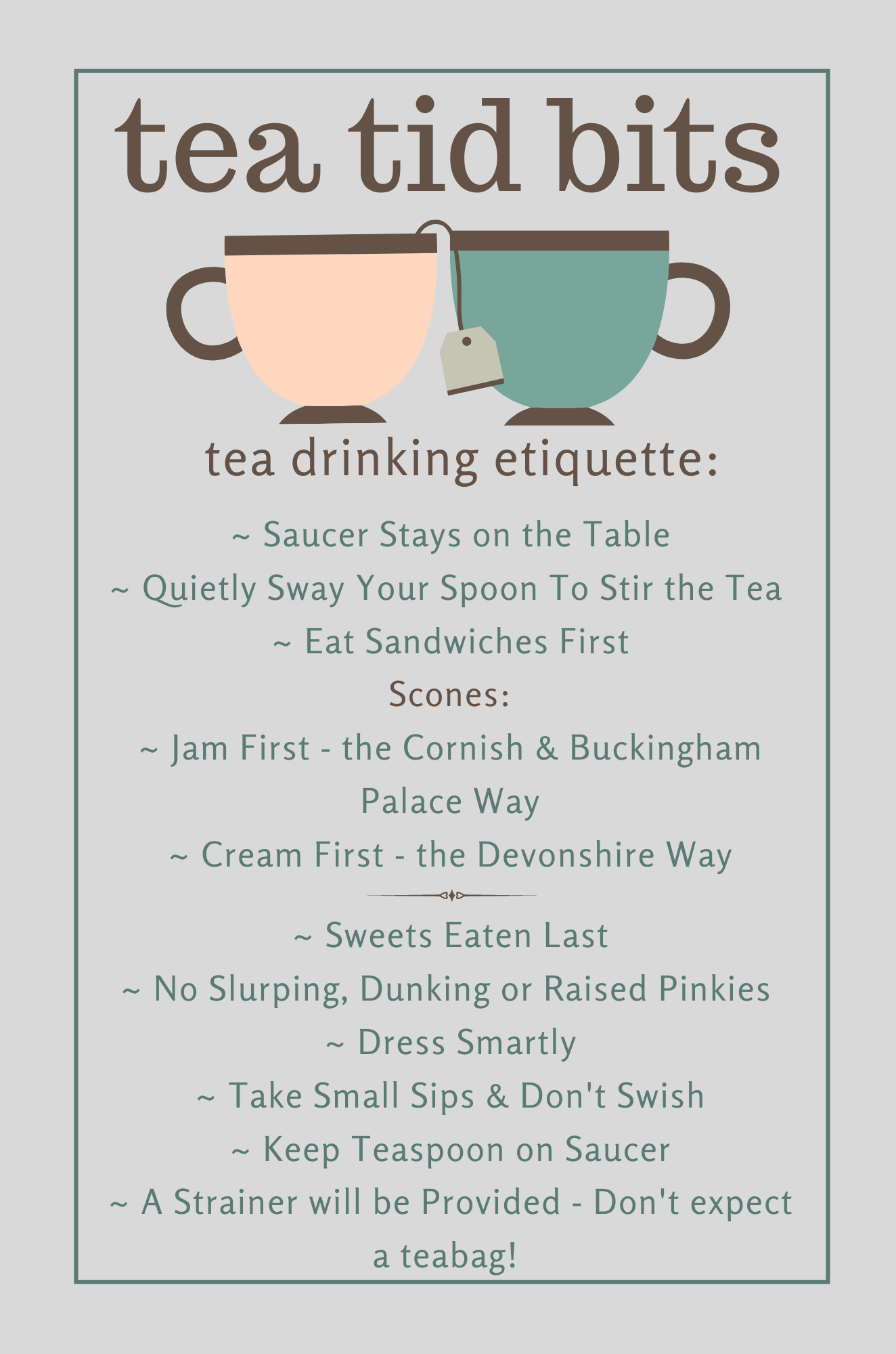 tea etiquette, party, afternoon tea, theme, gift