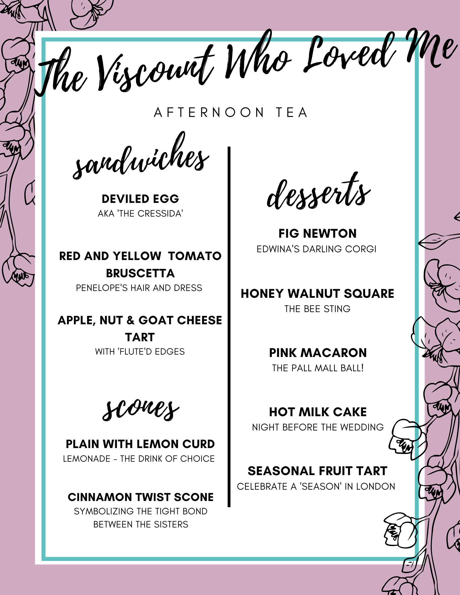 Bridgerton, tea, party, theme, viscount